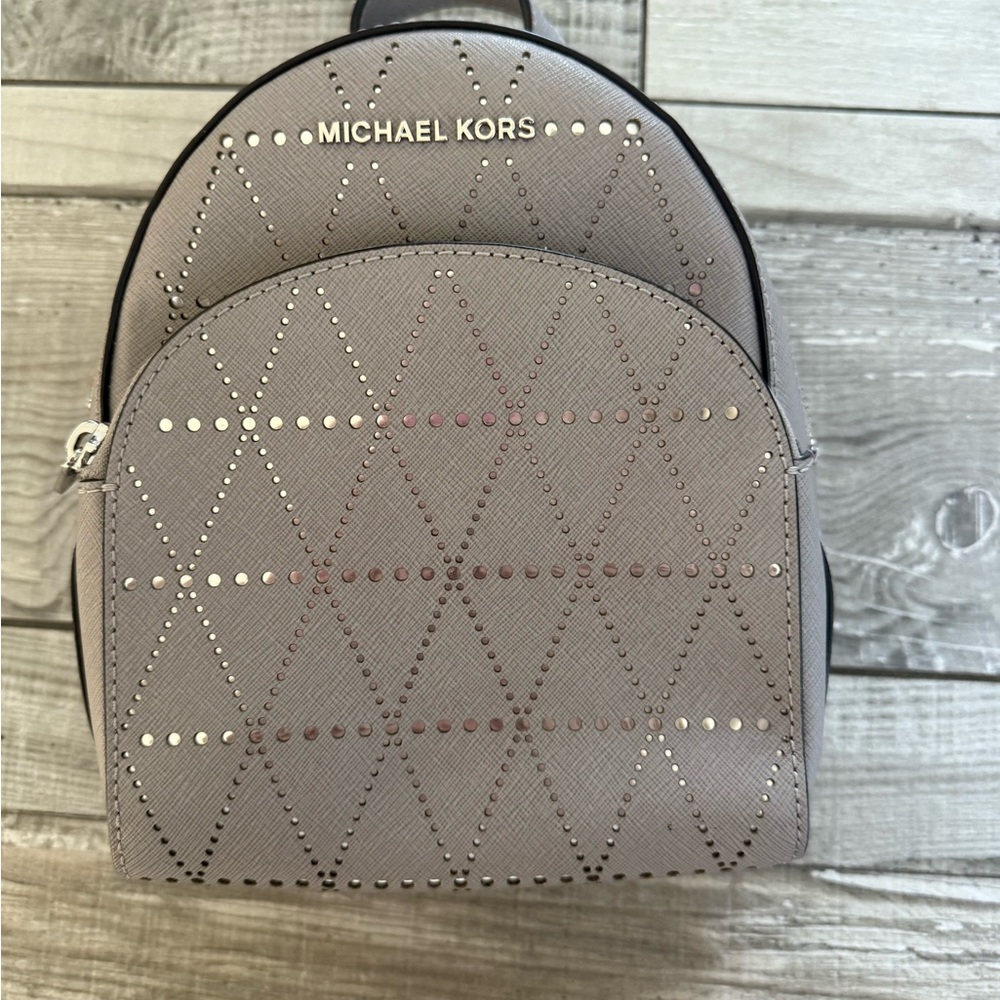 Michael Kors Studded Gray Backpack